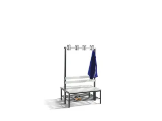 dubbele zitbank,HxLxD 1650x1000x756mm,romp RAL7021 - 1