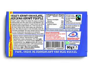 Chocolade Tony Chocolonely donkere melk pretzel toffee reep 90 gram - 5