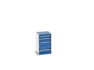 ladekast HxBxD 800x525x525mm 4laden romp RAL7035 front RAL5010 - 7