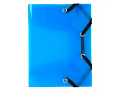 Elastomap 3-Kleps Polypropyleen Crystal Pocket Formaat 12x16cm Assorti