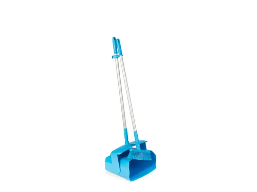 Vikan Hygiene stofblik + veger combinatieset alu steel 840mm Blauw