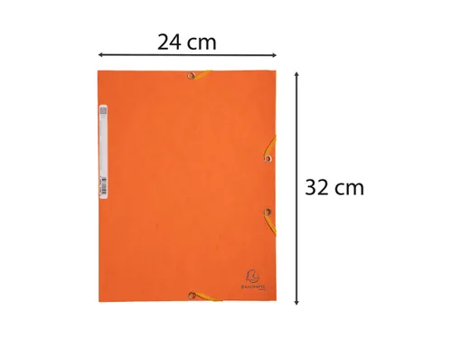 Elastomap 3 kleppen glanskarton 355gm² - A4-Oranje