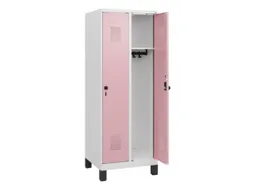 schoollocker,HxBxD 1630x600x500mm,2vak,vak B 300mm,draaigrendel,voeten