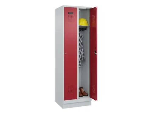 locker,HxBxD 1950x600x500mm,2vak,vak B 300mm,cil.-slot,sokkel