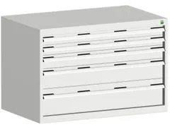 ladekast HxBxD 700x1050x750mm 5laden romp RAL7035 front RAL7035