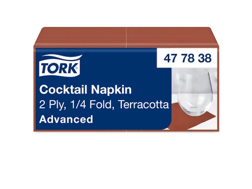 Tork 477838 Cocktailservet Advanced Terracotta 24x24cm