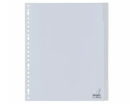 Tabblad Kangaro A4 venster PP 120 micron 23-gaats grijs 5-delig EB