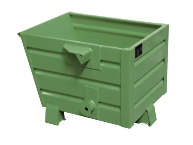 kiepbak,stapelbaar,HxLxB 600x800x600mm,0,3m³,draagverm. 500kg,RAL6011