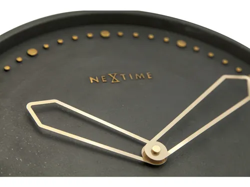 Wandklok NeXtime dia. 35 cm, polyresin, zwart