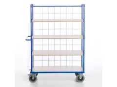 etagewagen,draagverm. 600kg,4etage(s),laadvl. LxB 1200x740mm,houtetage