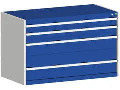 ladekast 800x1300x650mm 4laden zware lasten RAL7035 front RAL5010
