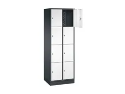 lockerkast,HxBxD 1950x620x500mm,2x4vakken,cil.-slot,sokkel