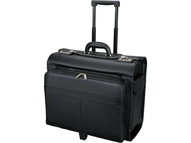 Pilotenkoffer Alassio 42x45x26 cm san remo zwart kunstleer