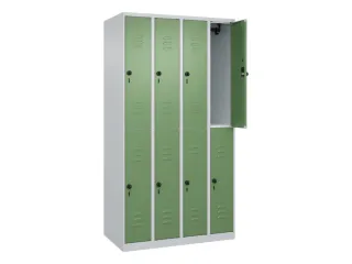 dubbeldekse locker,HxBxD 1850x1000x500mm,4x2vak.,vak B 250mm - 2