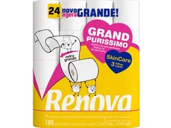 Renova Purissimo toiletpapier, 3-laags, 180 vellen, pak van 24 rollen