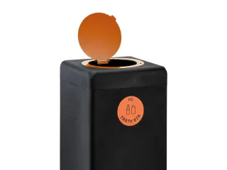 Afvalbak 90 liter EarthBin zwart oranje - 3