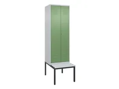 armoire vestiaire noir et blanc HxlxP 2120x600x815mm 2compart.