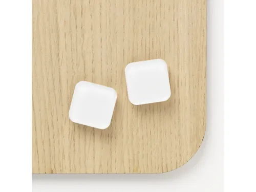 Magneten Naga 25x25mm vierkantacrylic set a 2st. Pure White extra ster