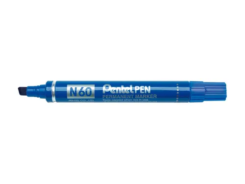Viltstift Pentel N60 schuin 1.2-6mm blauw