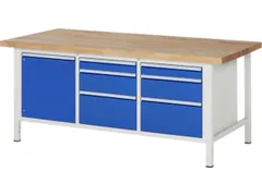 werkbank,HxBxD 840-1040x2000x900mm,beukblad,draagverm. 1250kg,4voeten