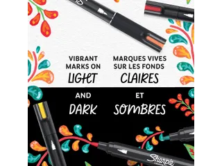 Viltstift Sharpie Creatieve marker zwart wit blister à 2 stuks - 8