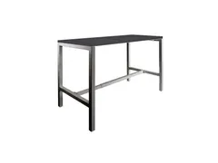 Domino Basic statafel 140x80cm 110cm houtprint schaduw 25mm zwart