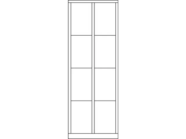 armoire multicases,HxlxP 1850x800x500mm,RAL7035,face avant RAL5012