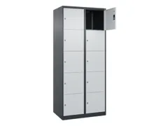 lockerkast,HxBxD 1850x800x500mm,2x5vakken,vak B 400mm,cil.-slot