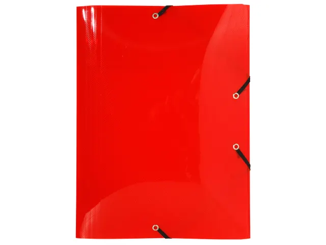 Elastomap 3 kleppen polypropyleen 5/10de Crystal Colours A4 Assorti