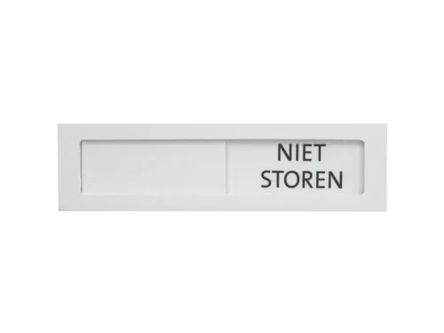Premium Schuifbord Wit Niet Storen 150x40mm