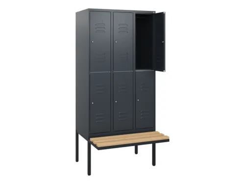 Dubbeldekse dekenkist,HxBxD 1950x900x815mm,3x2vak.,vak B 300mm