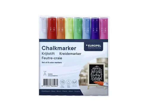 Krijtstift Europel 1-3 mm assorti etui 8 stuks