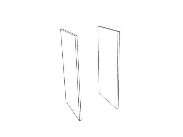 afsluiting,v. scheidingswand,2ordnerhoogte,HxD 880x450mm,wit