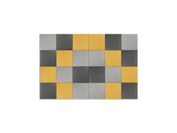 Akoestische PET-vilt wandtegels 30x30cm Combi Geel 24 Stuks