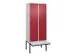 locker voor scheiding van kleding,HxBxD 2120x800x815mm,2vak