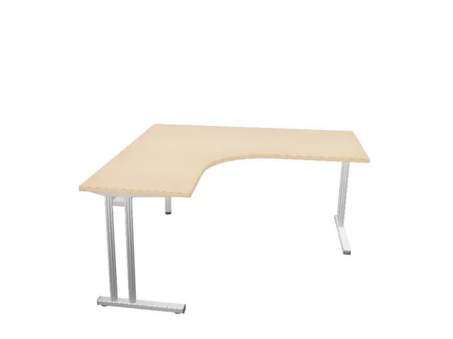 bureau in vrije vorm,HxBxD 740x1600x1600mm,vrije vorm,NE-esdoorn