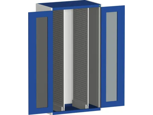 verticale kast,HxBxD 2000x1050x650mm,vensterdeur,2uittrekwanden