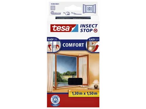 Insectenhor tesa Insect Stop COMFORT raam 1,3x1,5m zwart