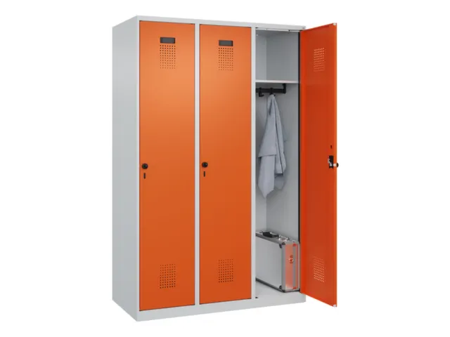 locker,HxBxD 1850x1200x500mm,3vak,vak B 400mm,draaigrendel