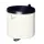 Wandasbak 2.4 liter HxØ 160x155mm Ral9016 Wit Staal