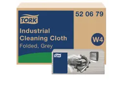 Reinigingsdoek Tork Industrial W4 gevouwen 120 vel grijs 520679