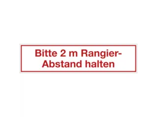 aanwijzingsbord,Rangeerafstand van 2m aanhouden,folie,rood/wit - 1