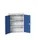 wandkast 1000x800x350mm 2xStalen bodem sokkel Ral 7035 front Ral 5010