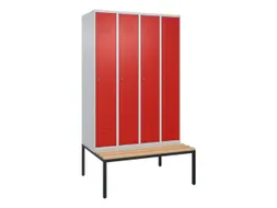 locker voor scheiding van kleding,HxBxD 2120x1200x815mm,4vak