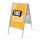 Stoepbord A1 complete set met print "Take Away" Geel