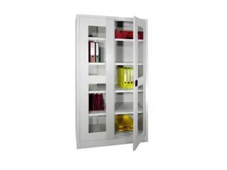 Vitrinekast Hxbxd 1950x1000x400mm Draaideuren Ral7035 Front Ral7035 - 3
