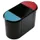 Kunststof Prullenbak Trio Pp Zwart 1x20l 2x9l Hxbxd 350x555x280mm