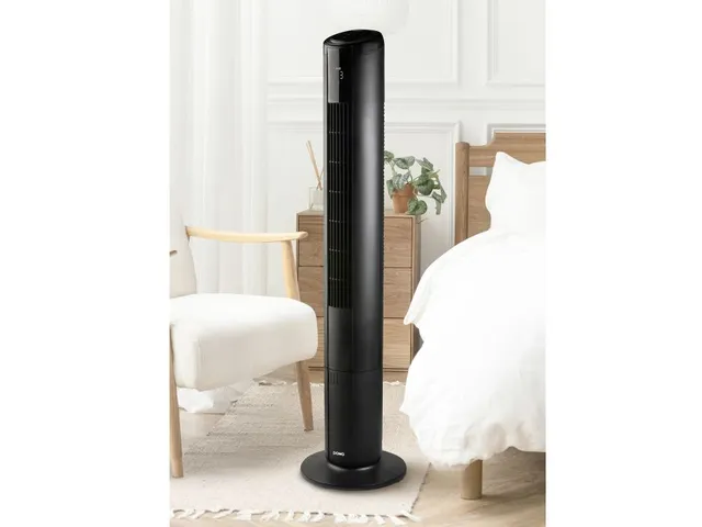 DOMO kolomventilator met sfeerlicht 105cm Zwart