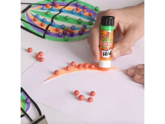 Lijmstift Pritt Fun colors 10gr 1 blister met 4 kleuren