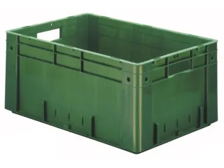 Euronorm Stapelkrat 270x600x400mm 50l Wanden/Bodem Gesloten Groen - 1